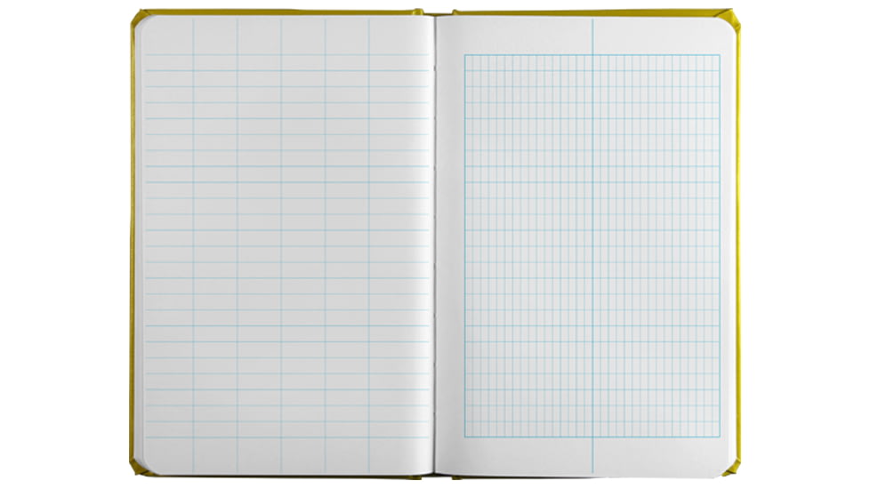 Rite in the Rain BOUND BOOK - FABRIKOID COVER -TRANSIT, Yellow, 4 3/4 x 7 1/2 300F