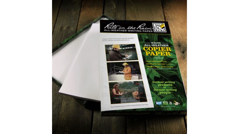Rite in the Rain Copier Paper,A-4,White,200 Sheets 8512