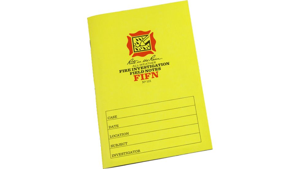 Rite in the Rain FIRE INVESTIGATION FIELD NOTES, Yellow, 5 1/2 x 8 1/2 121