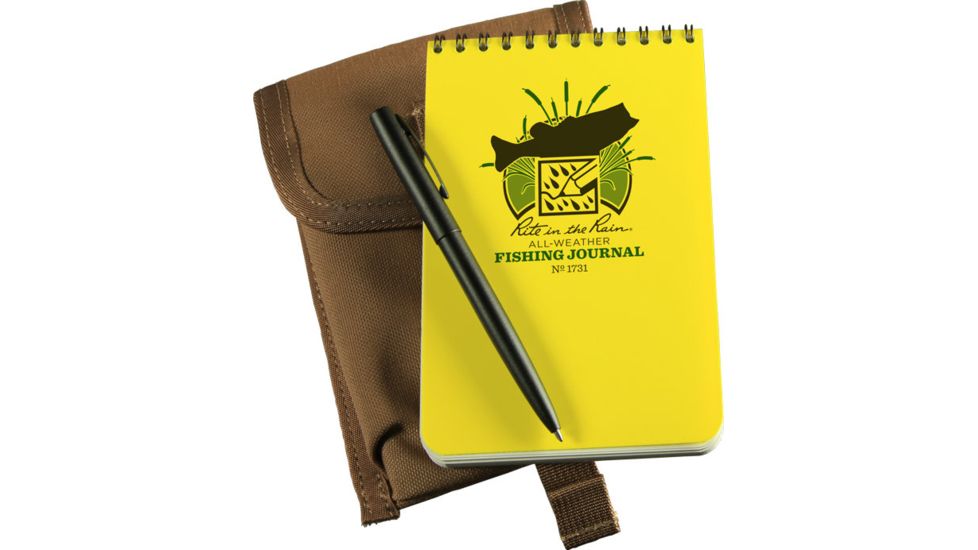 Rite in the Rain FISHING JOURNAL KIT, Yellow, 4 x 6 1731-KIT