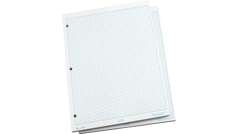 Rite in the Rain GRID SHEETS - ISOMETRIC, White, 8 1/2 x 11 1190