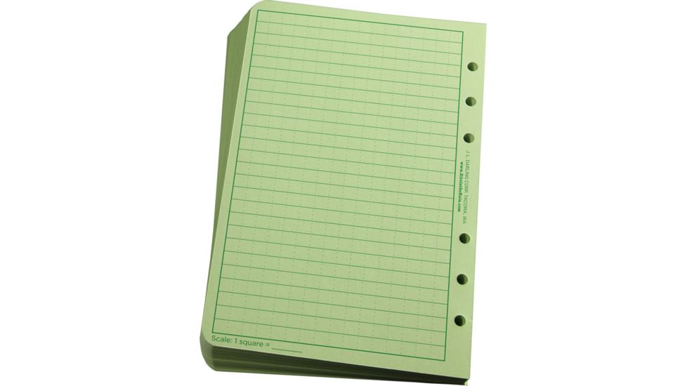 Rite in the Rain LOOSE LEAF - GREEN - RANGE CARD, Green, 4 5/8 x 7 912