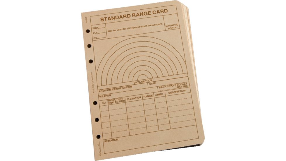 Rite in the Rain LOOSE LEAF - TAN - RANGE CARD, Tan, 4 5/8 x 7 912T