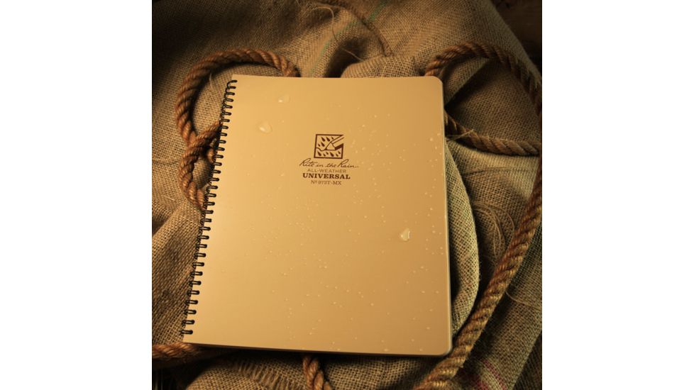 Rite in the Rain MAXI-SPIRAL NOTEBOOK - TAN - UNIVERSAL, Tan, 8 1/2 x 11 973T-MX