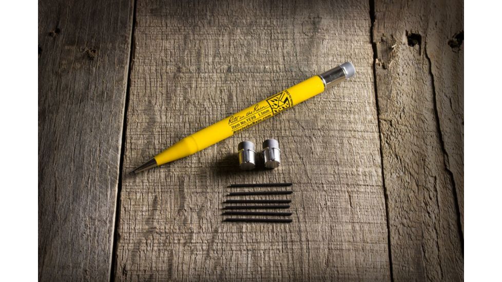 Rite in the Rain Mechanical Pencil,5.75in,Yellow,1.1mm Black Lead w/7 Leads and 2 Extra Erasers YE99