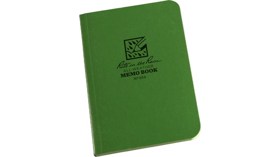 Rite in the Rain MEMO BOOK - GREEN - 3.5 X 5, Green, 3 1/2 x 5 954