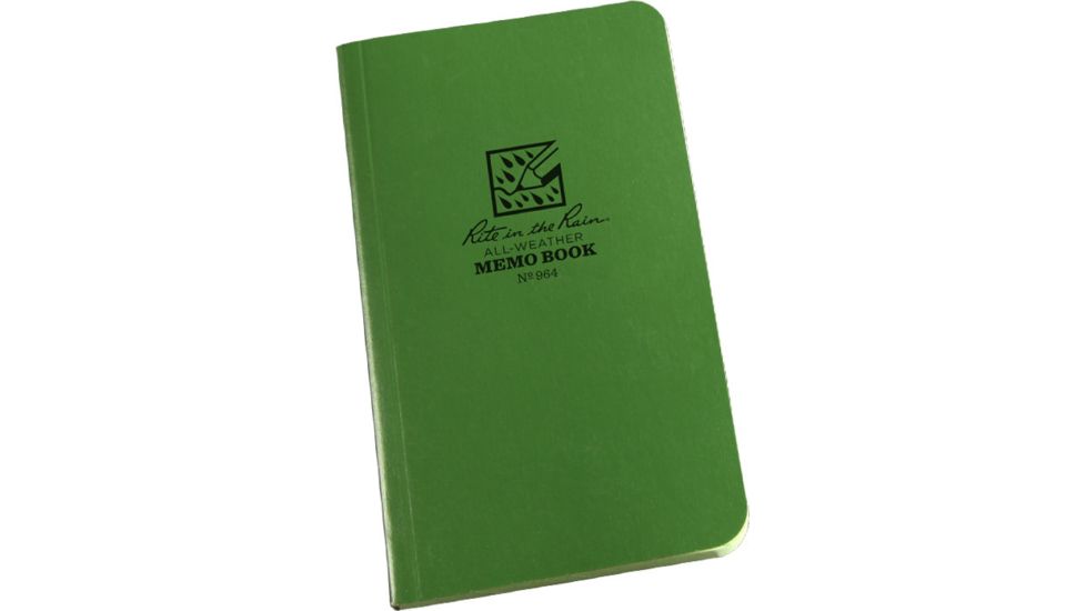 Rite in the Rain MEMO BOOK - GREEN - 3.5 X 6, Green, 3 1/2 x 6 964