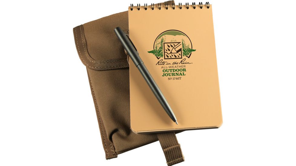 Rite in the Rain OUTDOOR JOURNAL - TAN - KIT, Yellow, 4 x 6 1746T-KIT