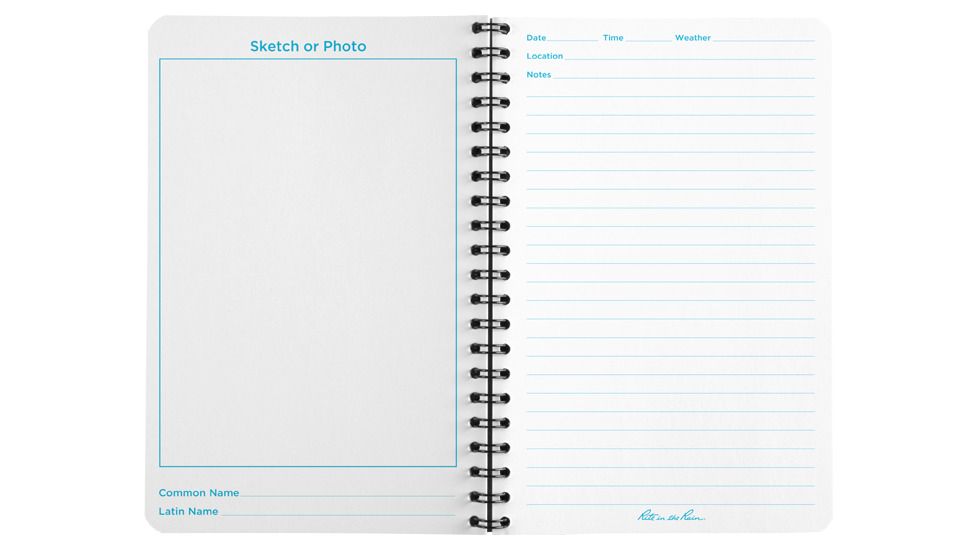 Rite in the Rain SPIRAL NOTEBOOK - BIRDERS, Yellow, 4 5/8 x 7 195