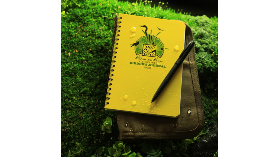Rite in the Rain SPIRAL NOTEBOOK - BIRDERS, Yellow, 4 5/8 x 7 195