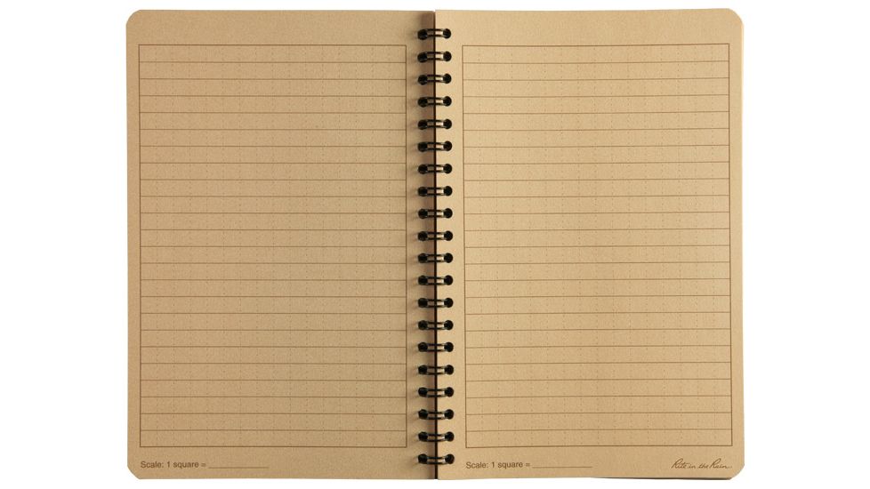 Rite in the Rain SPIRAL NOTEBOOK - TAN - UNIVERSAL, Tan, 4 5/8 x 7 973T