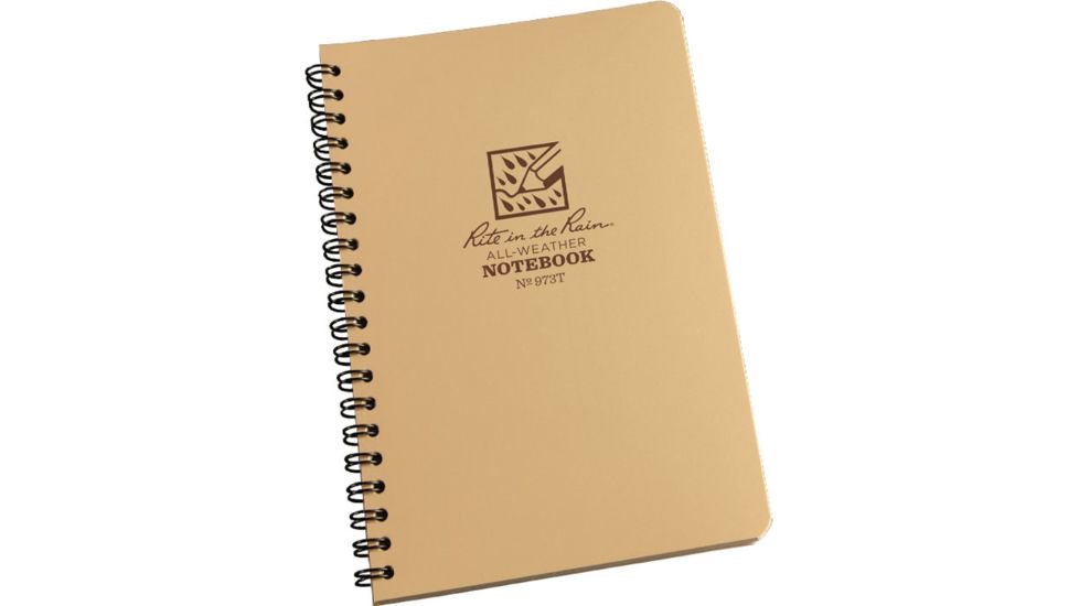 Rite in the Rain SPIRAL NOTEBOOK - TAN - UNIVERSAL, Tan, 4 5/8 x 7 973T