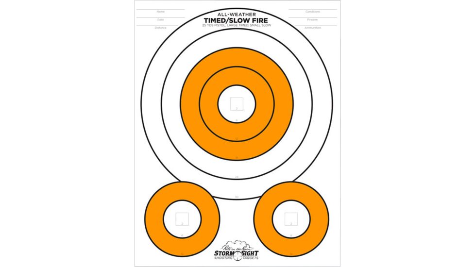 Rite in the Rain Storm Sight All-Weather Shooting Targets - Close Range, 8.5 x 11, 25 Pk RR TG8511CR