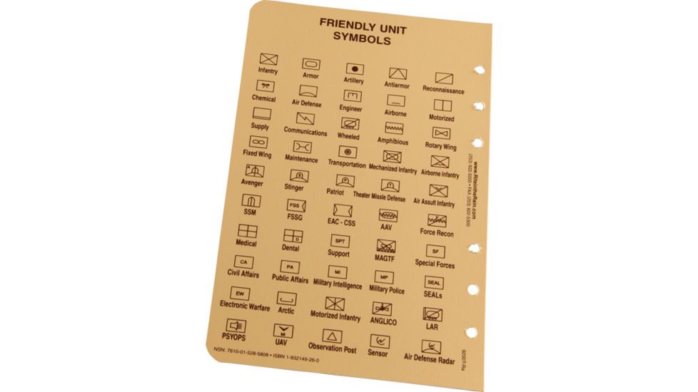 Rite in the Rain TACTICAL REFERENCE CARDS  - TAN, Tan, 4 5/8 x 7 9200T-R