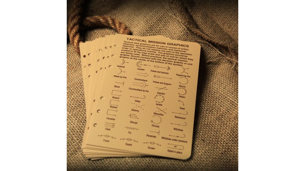 Rite in the Rain TACTICAL REFERENCE CARDS  - TAN, Tan, 4 5/8 x 7 9200T-R