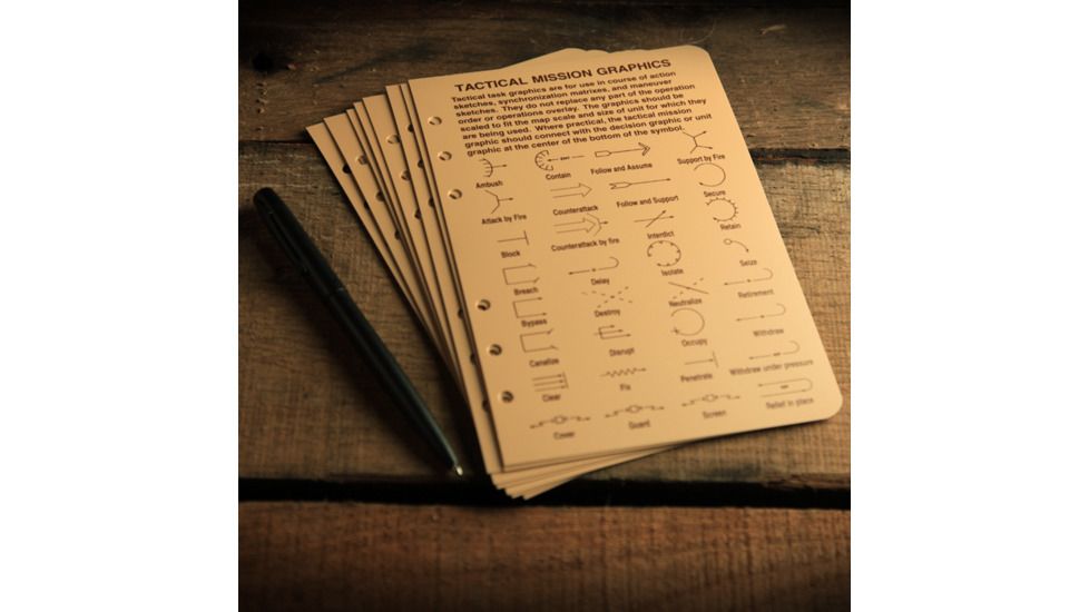 Rite in the Rain TACTICAL REFERENCE CARDS  - TAN, Tan, 4 5/8 x 7 9200T-R