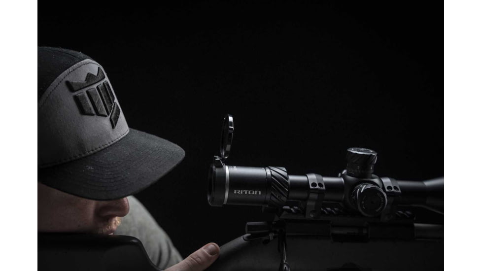 Riton Optics 3 Primal 3-18x50mm Rifle Scope, 30mm Tube, First Focal Plane, LRH Illuminated, Mil Rad, Black, 3P318LFI23