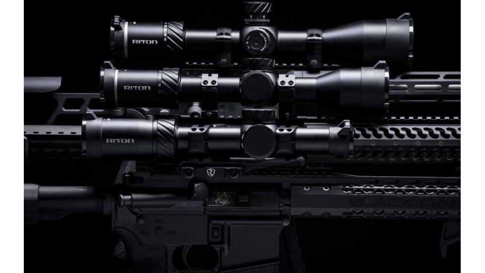 Riton Optics 3 Primal 3-18x50mm Rifle Scope, 30mm Tube, First Focal Plane, LRH Illuminated, Mil Rad, Black, 3P318LFI23