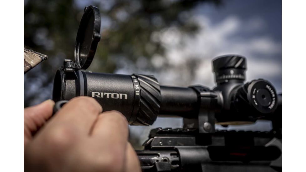Riton Optics 3 Primal 3-18x50mm Rifle Scope, 30mm Tube, First Focal Plane, LRH Illuminated, Mil Rad, Black, 3P318LFI23