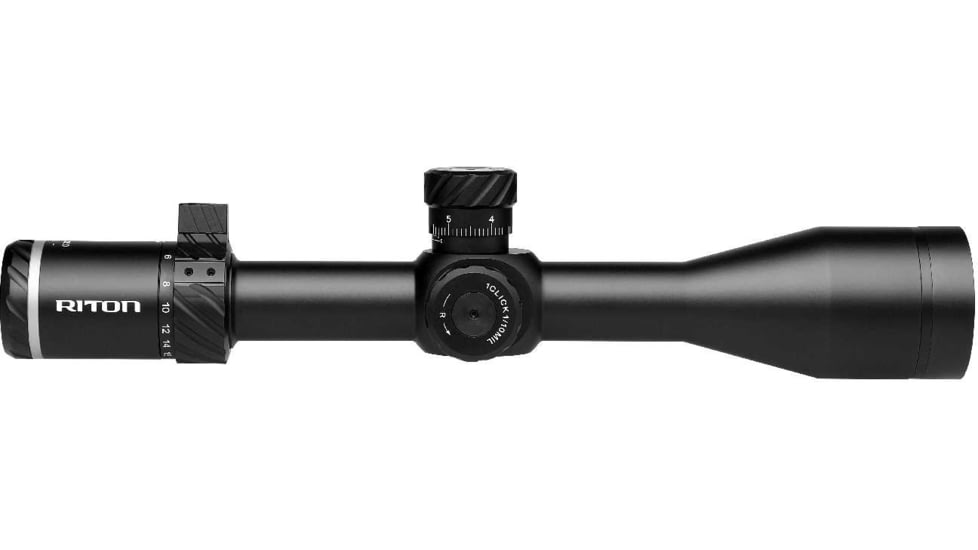 Riton Optics 3 Primal 3-18x50mm Rifle Scope, 30mm Tube, First Focal Plane, LRH Illuminated, Mil Rad, Black, 3P318LFI23