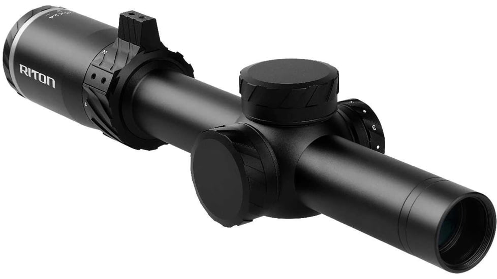 DEMO, Riton Optics 5 Tactix 1-10x24mm Rifle Scope, 30mm Tube, First Focal Plane, 3OT, Mil Red, Black, 5T110LFI23