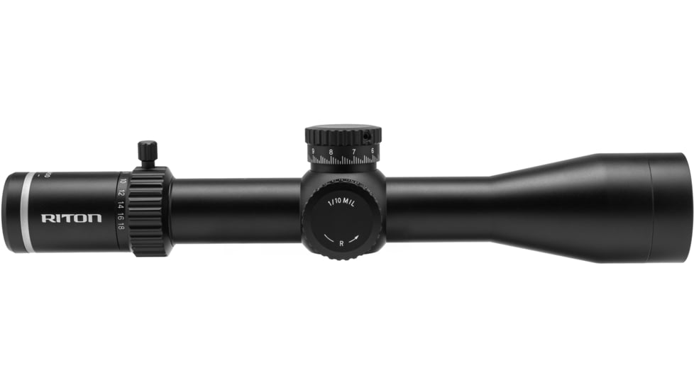 Riton Optics The 7 Conquer 3-18x50mm Rifle Scope, 1.34 inch Tube, First Focal Plane, Illuminated PSR, Black, 7C318LFIP