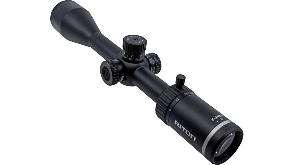 Riton Optics X1 Conquer Rifle Scope, 6-24x50mm, 1in Tube, Second Focal Plane, R3 Reticle, Anodized, Black, 1C624AS