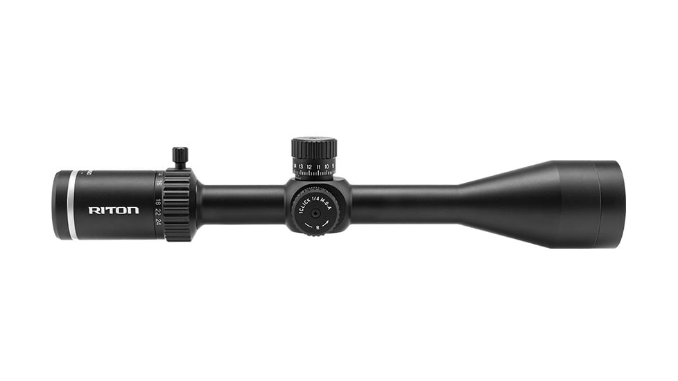 Riton Optics X1 Conquer Rifle Scope, 6-24x50mm, 1in Tube, Second Focal Plane, R3 Reticle, Anodized, Black, 1C624AS