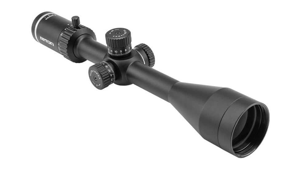 USED Riton Optics X1 Conquer Rifle Scope, 6-24x50mm, 1 inch Tube, Second Focal Plane, R3 Reticle, Anodized Black, 1C624AS, EDEMO4, Condition Fair, Used