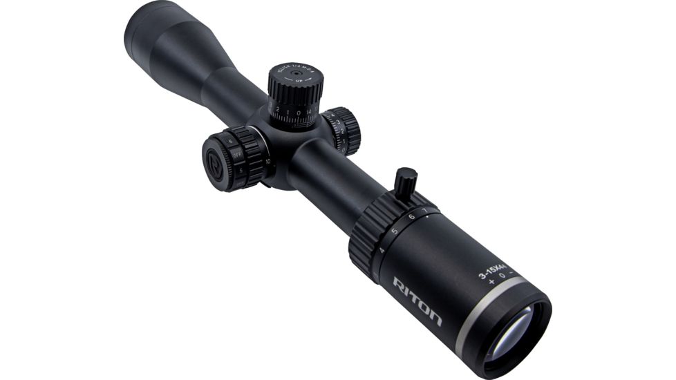 Riton Optics X3 Conquer Rifle Scope, 3-15x44mm, 30mm Tube, Second Focal Plane, PDTR Reticle, Anodized, Black, Red, 3C315ASI