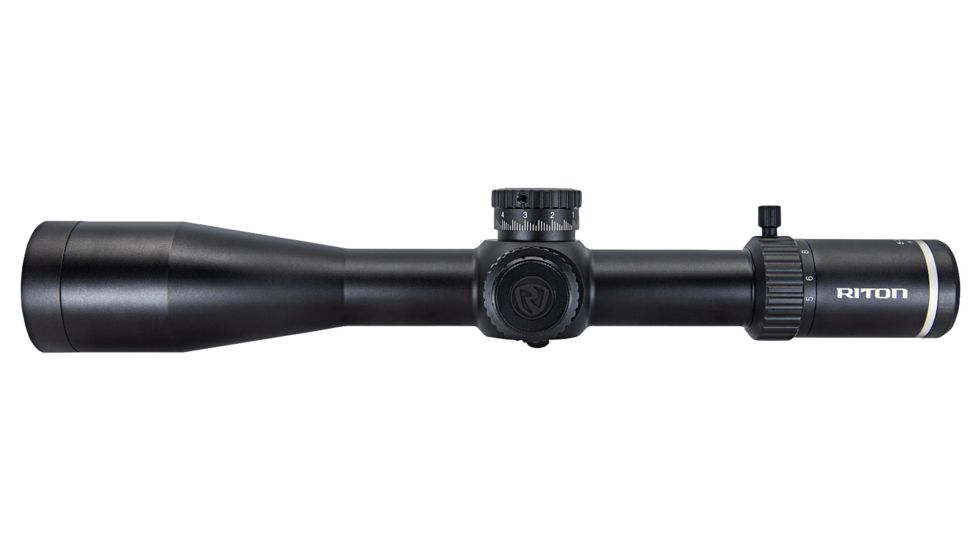 Riton Optics X5 Conquer Rifle Scope, 5-25x50mm, 34mm Tube, First Focal Plane, PSR Reticle, Mil Rad Adjustment, Anodized, Black, Red, 5C525LFI