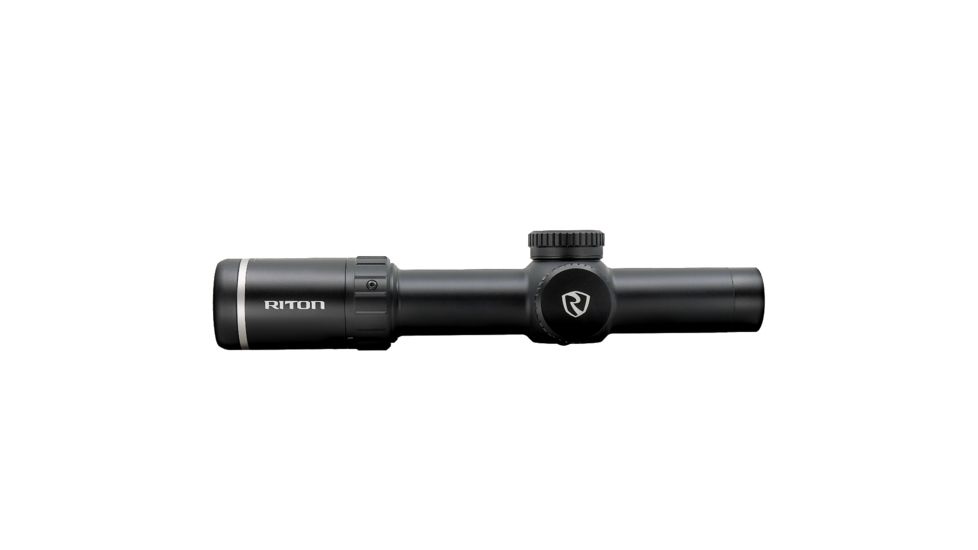 Riton Optics X7 Tactix Rifle Scope, 1-8x28mm, 34mm Tube, First Focal Plane, CM1 Reticle, Anodized, Black, Red, 7P18LFI