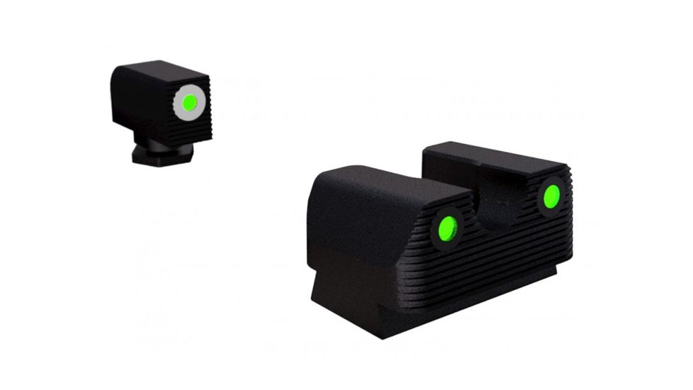 Rival Arms Tritium Night Sights Fits Glock 42/43 Green Tritium W/White, RA-RA2B231G