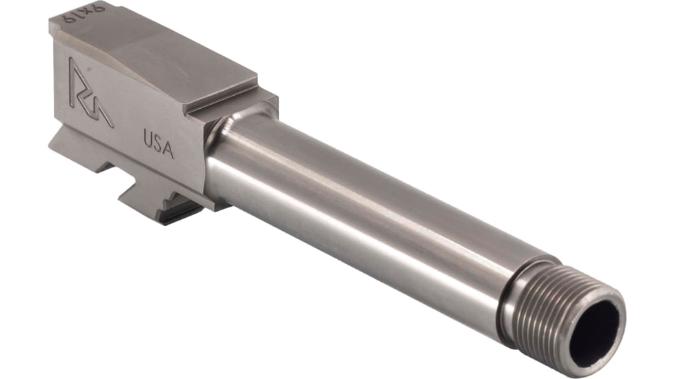 Rival Arms V2 Threaded Barrel, Glock 43/43X, 9mm Luger, 3.9in, 1-10 Twist, 1/2-28 Thread, Silver, RA-RA22G302D