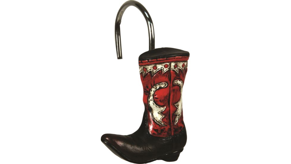 River's Edge 12 Piece Cowboy Boots Shower Curtain Hooks, 12 Piece 4007187