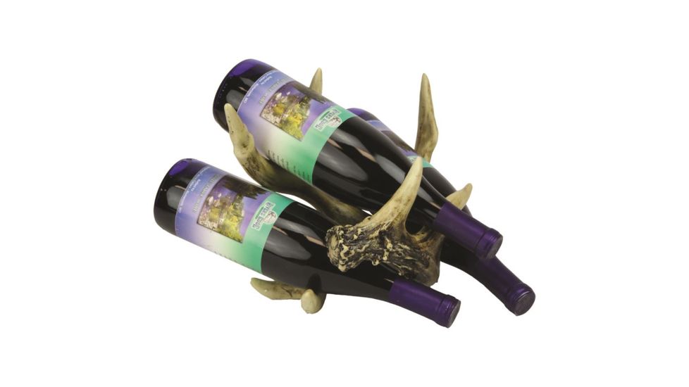 River's Edge Antler Wine Rack 3 Bottle, Brown 896