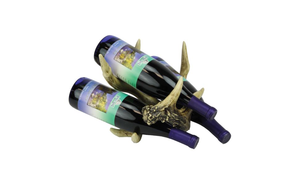 River's Edge Antler Wine Rack 3 Bottle, Brown, 896