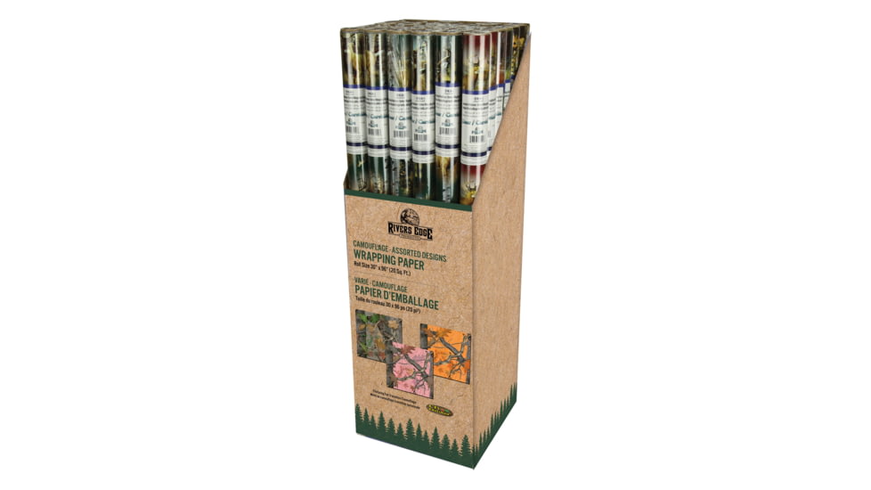 River's Edge Gift Wrap, Camo Assortment, 083