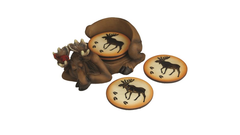 River's Edge Moose 4 Coaster Set 4013509