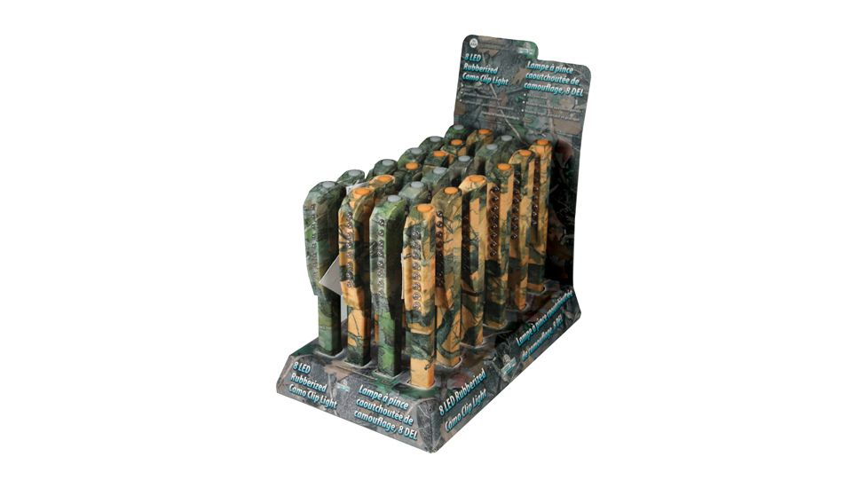 River's Edge Rivers Edge Display 8 Led Camo Clip Light 24 Pc Display
