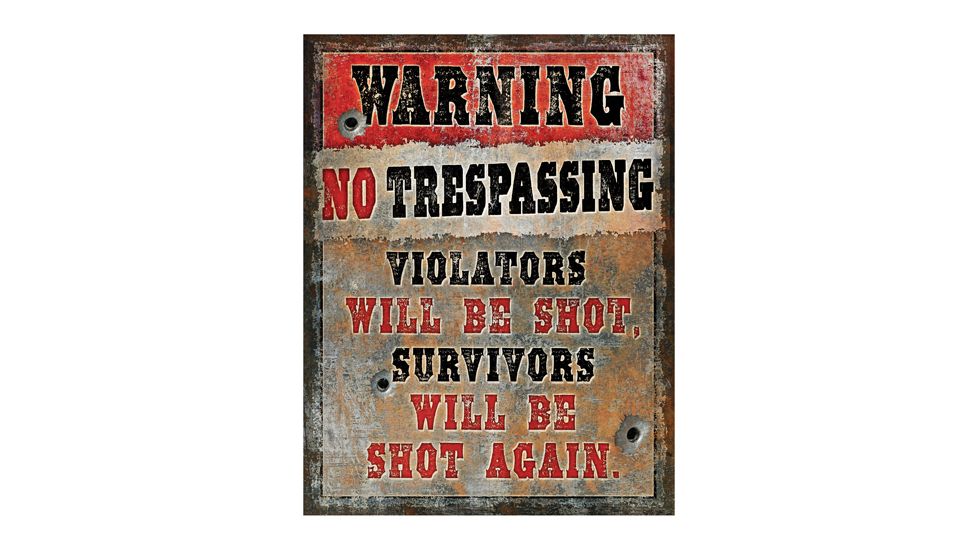 River's Edge Rivers Edge Heavy Metal Sign ''trespassing''