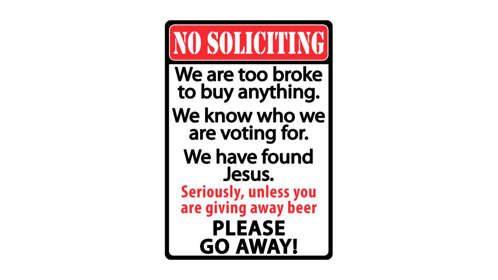 River's Edge Rivers Edge Sign 12''x17'' ''no Soliciting''