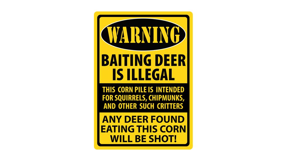 River's Edge Rivers Edge Sign 12''x17'' ''warning-baiting Deer''