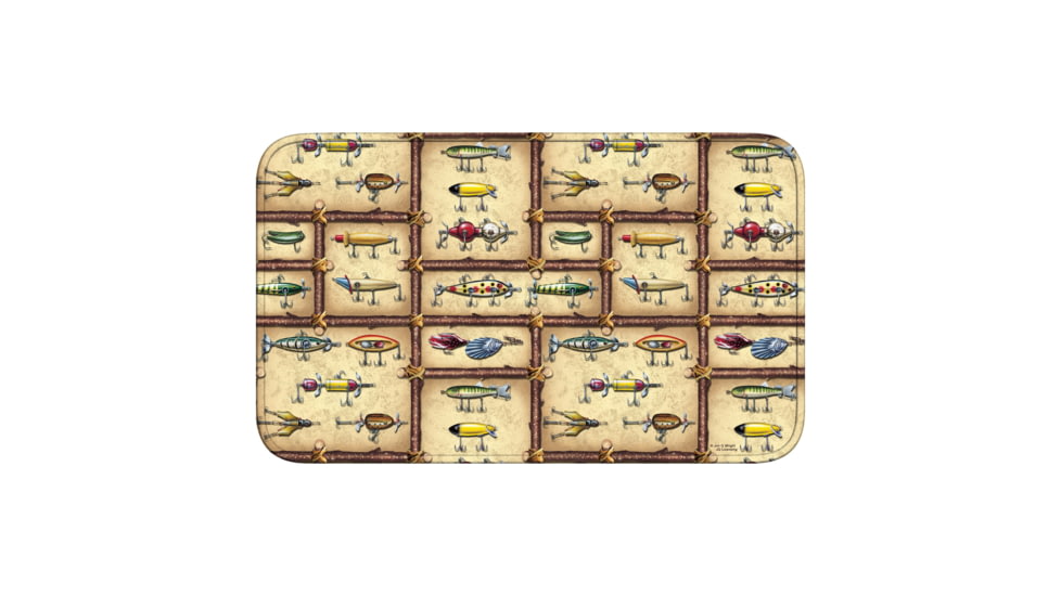 Rivers Edge Bath Mat Memory Foam, Antique Lure, 1854