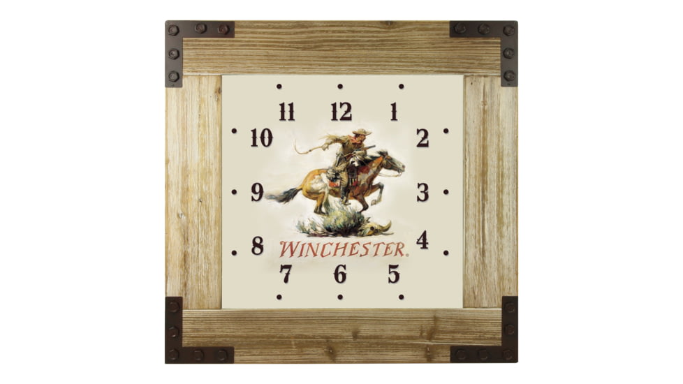 Rivers Edge Clock Wood Frame 24-inch, Winchester, 1178
