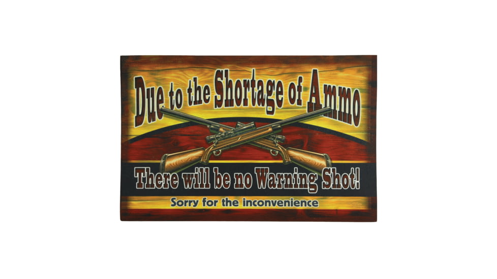 Rivers Edge Door Mat Rubber 26in x 17in, Ammo Shortage, 26 x 17 in, 2511