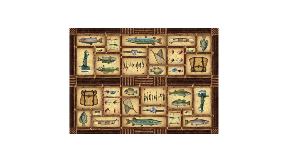 Rivers Edge Door Mat Woven 52in x 37in, Fishing, 52 x 37 in, 1880