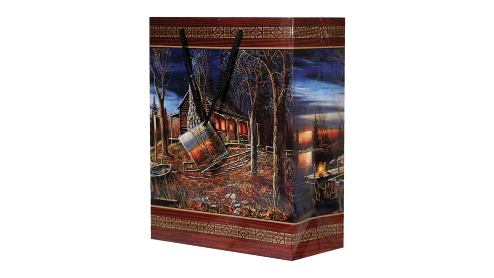 Rivers Edge Gift Bag Medium, Cabin Scene, Medium, 396