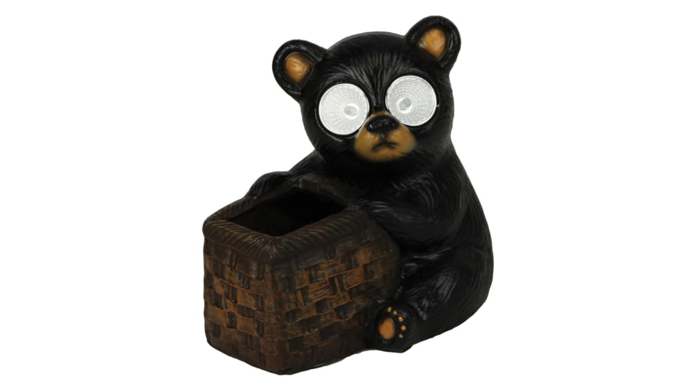Rivers Edge LED Solar Garden Lights, Bear with Creel, 2481