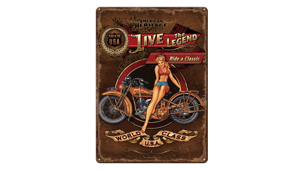 Rivers Edge Tin Sign, Live the Legend, 12 x 17 in, 1594